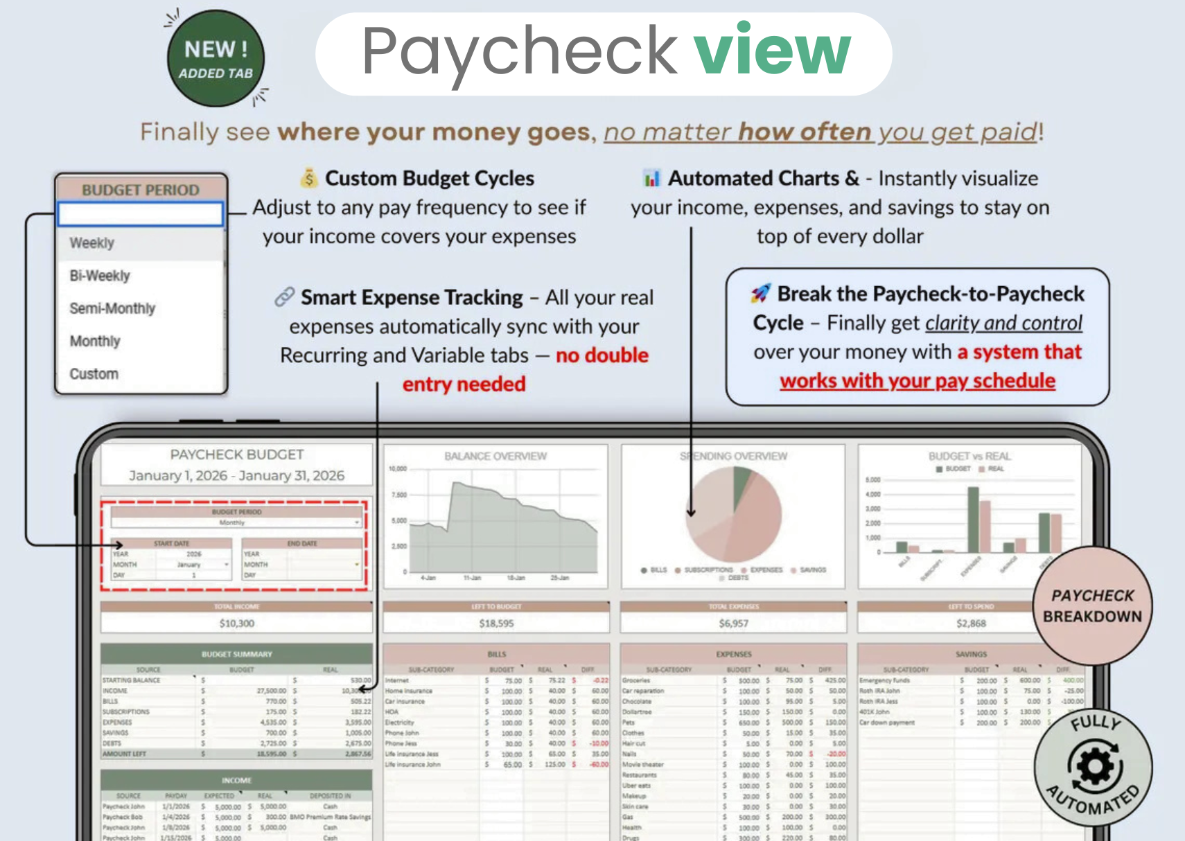 Paycheck Dashboard